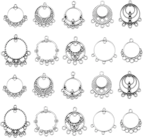 Miniatura 13 de LiQunSweet 100 piezas de 10 estilos antiguos de vida oceánica, dijes de peces de animales marinos para manualidades, collares, pulseras