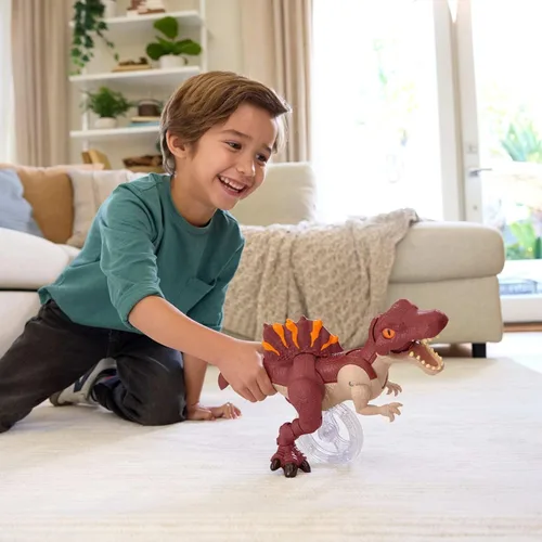 Miniatura 2 de Fisher-Price Imaginext Jurassic World Rebirth Juguete de Dinosaurio, Figura de Spinosaurus Corredor con Movimiento de Embestida y Mordisco, 9