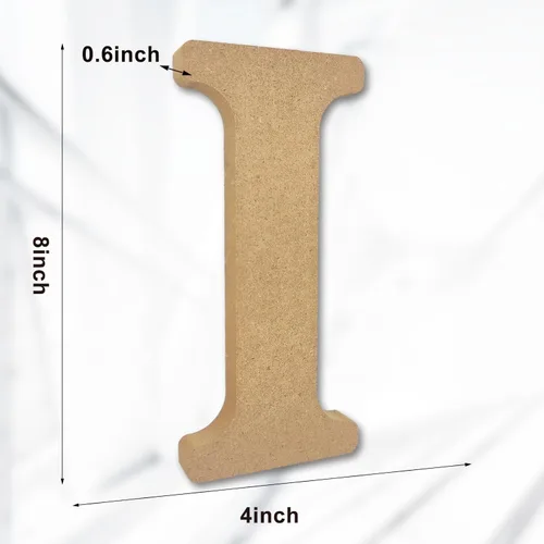 Miniatura 2 de AOCEAN Letras de madera diseñables de 8 pulgadas, letras de madera sin terminar para decoración de pared, letras decorativas de pie, rebanadas