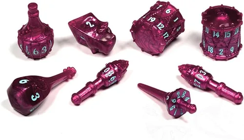 Miniatura 15 de PolyHero Wizard Dice Set – Acid Splash Polyheadral Shaped Dice for D&D & RPG - Role Playing Games 8-Piece Themed Set, Unique Gift for Tabletop