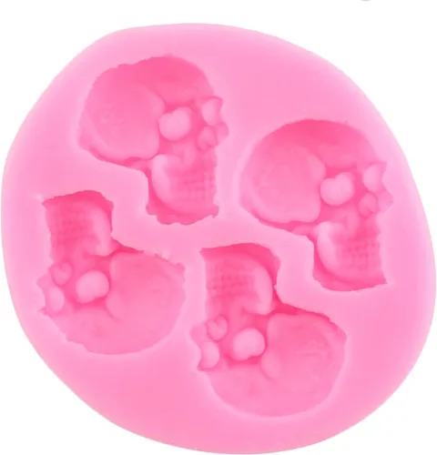 Miniatura 8 de Zixiang Molde de silicona para Halloween, molde de silicona para pastel de calabaza, molde de fondant, magdalena, chocolate, calavera, esqueleto