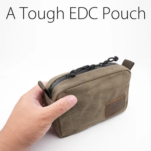 Miniatura 8 de Bolso Diodrio para Cinturón para Hombres y Mujeres con Cremalleras YKK, Bolso de Cintura para Senderismo, Resistente al Agua, Lona Cera, Oliva Oliva
