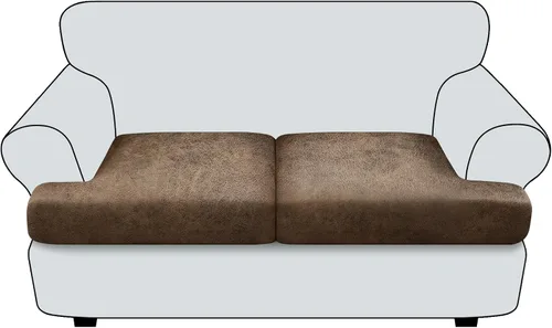 Miniatura 112 de Funda de cojín para sofá con aspecto de cuero, 1 unidad, elástica, para sala de estar, funda de cojín individual para sofá, protector de asiento