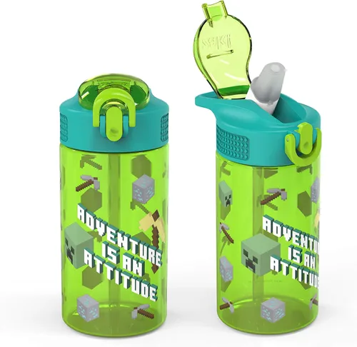Miniatura 26 de Zak Designs Marvel Spider Man - Botella de agua para niños con cubierta de boquilla y aro de transporte, hecha de plástico duradero, diseño