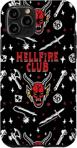 Miniatura 28 de Funda con patrón Hellfire Club de Stranger Things para iPhone 11 Pro Max