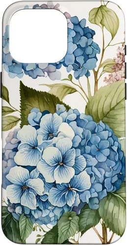 Miniatura 19 de Watercolour Vintage Blue Hydrangea with Flower Flower Case for iPhone 17