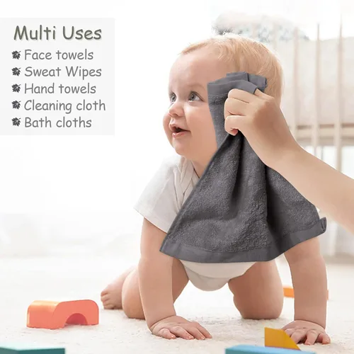 Miniatura 5 de Yoofoss Juego de Toallitas de Lujo de 10 Piezas, Paños de Lavado para Bebé para Baño-Hotel-Spa-Cocina, Toallitas Multiusos y Paños Faciales 10'' x