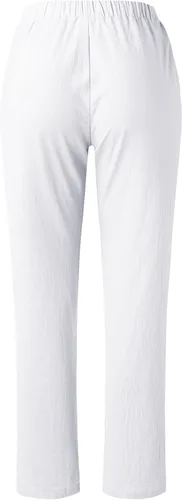 Miniatura 6 de Pantalones de lino para mujer, de verano, casuales, de tiro alto, cónicos, de algodón, cintura elástica, con bolsillos