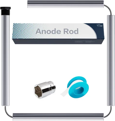 Varilla de ánodo de 112 cm de aluminio y zinc, Eau, elimina el olor a huevo podrido de calentadores de agua flexibles para GE, Rheem, Reliance,