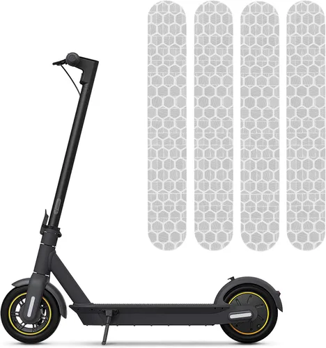 Miniatura 10 de TOMALL Adhesivos reflectantes de noche autoadhesivos, tira de advertencia impermeable compatible con Ninebot Max G30, accesorios de decoración