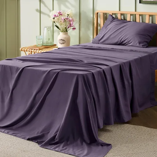 Miniatura 50 de Bedsure Sábanas de tamaño King – Sábanas suaves para cama de tamaño King, 4 piezas de hotel de lujo verde menta, juego de sábanas refrescantes de 11