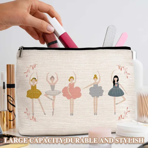 Miniatura 5 de ZIIUFRN Regalos de agradecimiento para mujeres, bolsa de maquillaje con cita inspiradora, bolsa de cosméticos de viaje para amigos, hermanas