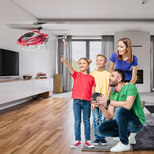 Miniatura 4 de VATOS Helicóptero RC para niños, helicóptero de control remoto de 2.4G con luz LED para niños de 12 años en adelante, altura fija, despegue con una