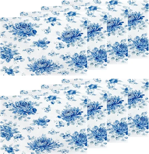 Miniatura 29 de Shrahala Hermosos manteles individuales de flores de rosas, hermosas flores, elegantes manteles de lino de arpillera lavable, aislamiento térmico
