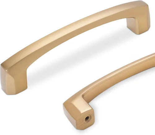 Miniatura 30 de COTYKILEY - Paquete de 10 manijas de gabinete de cocina color latón envejecido de 3 pulgadas (76mm), accesorios dorados para gabinetes de cocina