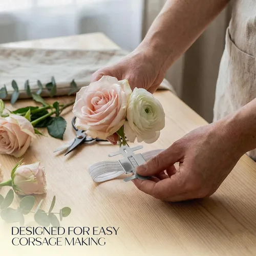 Miniatura 5 de Royal Imports Corsage - Pulseras elásticas para la mano, para boda, graduación, flores, dama de honor, festival floral Boutonniere, fiestas