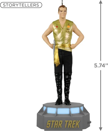 Miniatura 5 de Adorno navideño de Hallmark Keepsake, espejo Star Trek, colección de espejos, capitán James T. Kirk narradores con luz y sonido