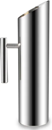 Miniatura 7 de Jarra de agua de acero inoxidable con protector de hielo, jarra de agua fría para jugo, cerveza, leche, té helado u otras bebidas (70 onzas)