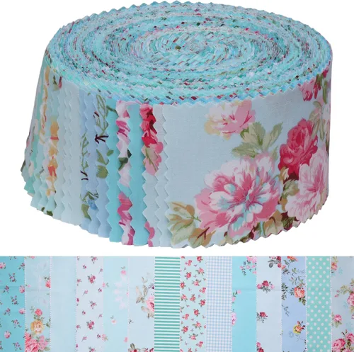 Nodsaw Jelly Roll - Tiras de tela para acolchar, hacer manualidades y coser, 42 tiras de 2.5 x 44 pulgadas, rollos de tela de algodón suave clásico