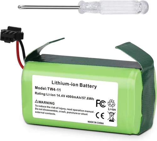 JYJZPB Batería de repuesto de 14.4V 4000mAh para Eufy RoboVac 11 11S 30 15C 25C 35C G10 G30 Edge, G30 Verge, G32Pro G40 y Ecovacs Deebot N79, N79S,