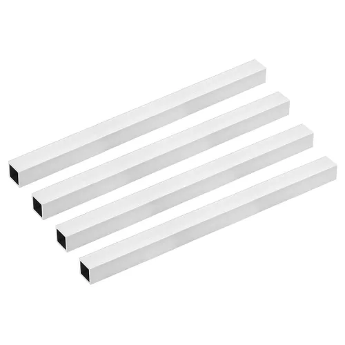 uxcell Tubo cuadrado de aluminio 6063, 20mmx20mmx1.5mm de espesor de pared, 300mm de longitud, tubo de tubería recta sin costuras, 4 piezas