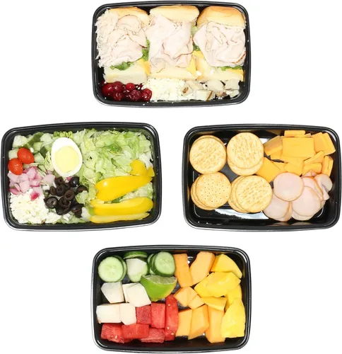 Miniatura 3 de Simple Houseware Paquete de 16 recipientes reutilizables de preparación de comidas de 28 onzas, 1 compartimento, sin BPA, apilables, aptos