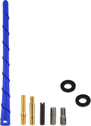 Miniatura 4 de ONE250 Antena de núcleo de cobre flexible en espiral de 8 pulgadas, compatible con Jeep Wrangler JK JKU JL JLU Rubicon Sahara Gladiator (JL) [JT]