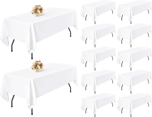 Miniatura 23 de Paquete de 6 manteles redondos negros de poliéster de 90 pulgadas para mesas redondas, resistentes a las manchas y a las arrugas, lavables