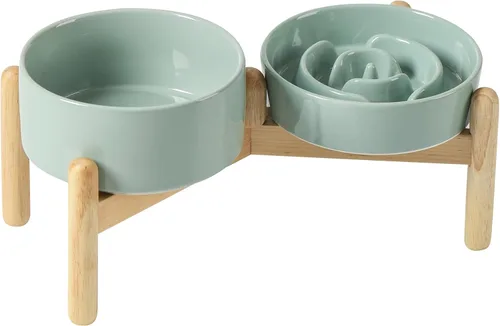 Miniatura 28 de Havniva Tazón de cerámica de 0.9 tazas para perros de alimentación lenta para perros pequeños, alimentador lento para mascotas de 6.1 pulgadas, 1 x
