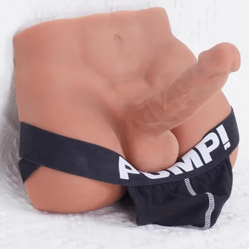 Muñeca Sexual Masculina de Torso Realista para Mujeres con Consolador Flexible, Sexo Realista, Polla Enorme de 7.08 Pulgadas, Muñecas Sexuales con