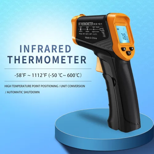 Miniatura 2 de Pistola termómetro digital infrarroja para cocinar, barbacoa, horno de pizza, termómetro IR, -58℉~1112℉(-58.0 °F~1,112.0 °F) Pistola de temperatura