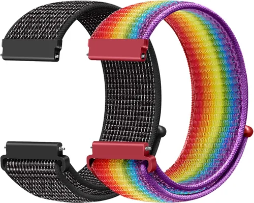 Miniatura 30 de Correas deportivas de nailon de 0.709 in de liberación rápida compatibles con Garmin Venu 4 1.614 in/3S 1.614 in/Venu 2S/Vivoactive 4S/Vivomove