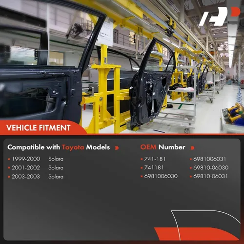 Miniatura 3 de A-Premium Regulador de Ventana Eléctrico con Motor Compatible con Toyota Solara 1999 2000 2001 2002 2003, Lado Delantero Derecho del Pasajero
