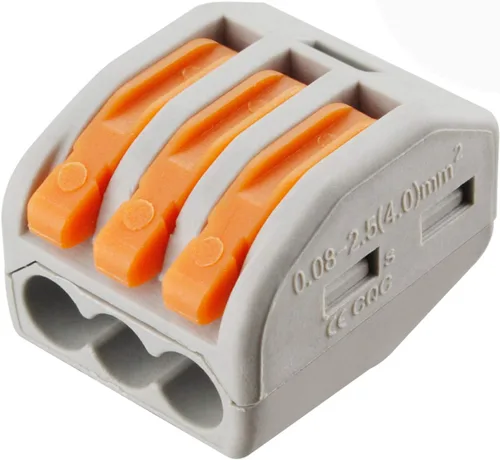 Miniatura 8 de 50 conectores de palanca, tuercas de combinación de 2 conductores, conectores de cable compactos, terminal de conexión rápida 28-12 AWG adecuado