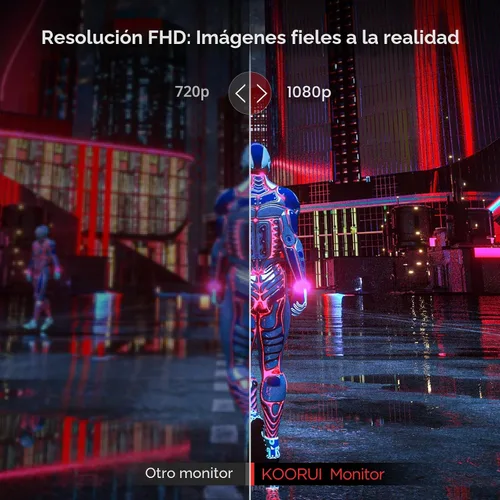 Miniatura 3 de KOORUI Monitor de computadora 22 Pulgadas PC Gaming Full HD 1080P 100Hz Panel VA LCD con altavoces sincronización adaptativa