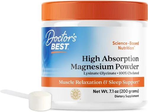 Miniatura 9 de Doctors Best - Polvo de magnesio de alta absorción glicinato de lisinato 100% quelado, relajación muscular y apoyo para dormir, sin gluten, vegano
