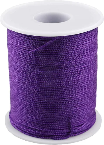 Miniatura 9 de Cuerda de hilo de nailon para jardinería, pulseras trenzadas, manualidades (0.039 in-394 pies, café)