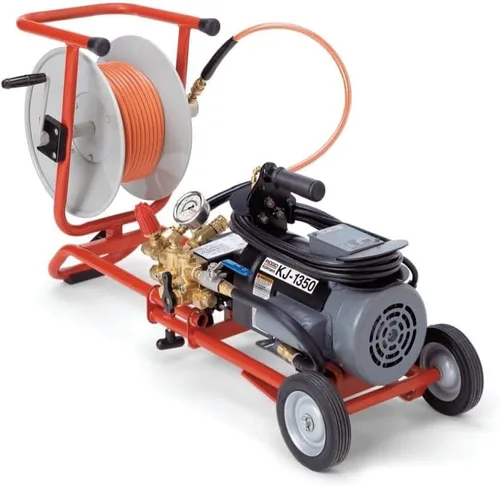 RIDGID 62587 KJ-1350 Jetter estándar con pulso, incluye boquillas H-21, H-22 y H-24 1/8" NPT, 25' x 1/8" (24.9 ft x 0.126 in) Manguera de trampa