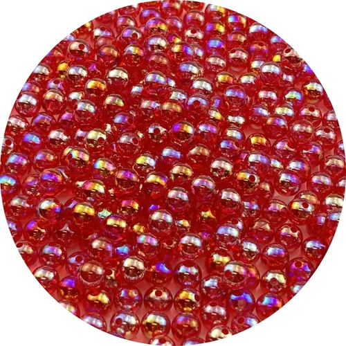 Miniatura 22 de 2000 cuentas redondas acrílicas de 0.157 pulgadas (0.157 in), cuentas espaciadoras de colores AB con agujero para bricolaje, pulseras, collares