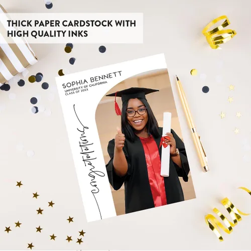 Miniatura 5 de Andaz Press Tarjeta fotográfica de graduación jumbo personalizada de 8.5 x 11 pulgadas con sobre, tarjeta de felicitación personalizada de clase