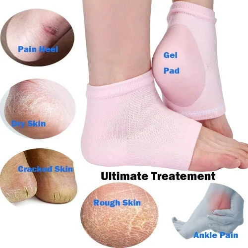 Miniatura 3 de Codream calcetines talón gel humectante ventilado, para el día o la noche, juegos para el cuidado del píe, dedo abierto, nuevo tratamiento