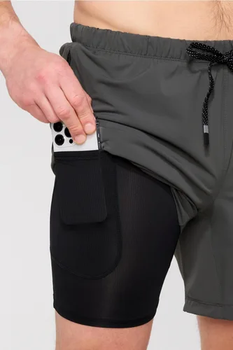 Miniatura 80 de Fabletics The One - Pantalón corto para hombre (forro), entrenamiento, natación, ligero, de secado rápido, bolsillo con cremallera, tejido elástico