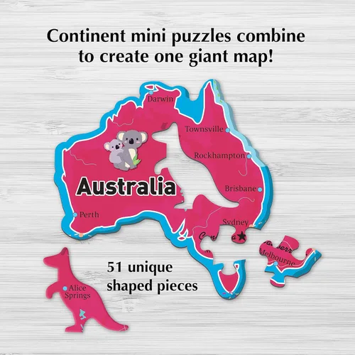 Miniatura 4 de Rompecabezas de lujo Re-Marks, mapa del mundo con piezas caprichosas