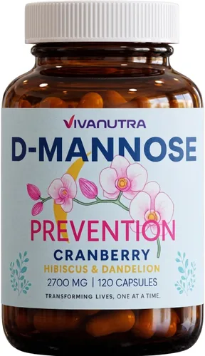 Pastillas de arándano para mujeres con D-manosa – Suplementos de manosa D para mujeres + suplemento de arándano – Apoyo urinario diario, comodidad