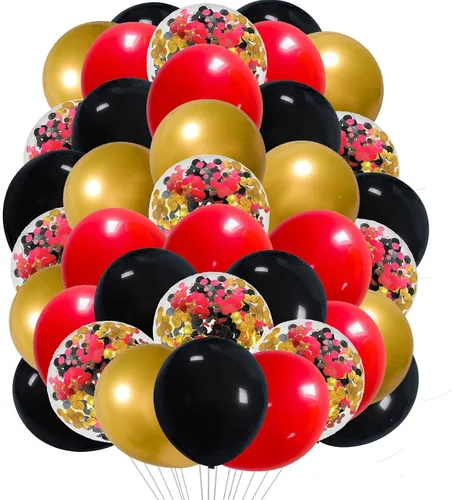 Miniatura 15 de We Moment Globos negros de 12 pulgadas color verde oscuro y dorado metálico cromado con globos de confeti, para baby shower, decoración de fiesta