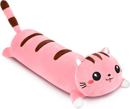 Miniatura 12 de AFAN Animales de peluche de gato, bonita y suave almohada de felpa de gato, juguetes de peluche kawaii, decoración de habitación, regalos para niños