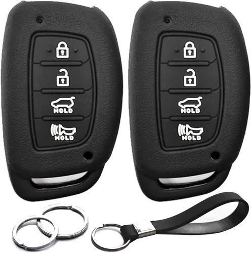 Miniatura 8 de 2 fundas compatibles con Hyundai Ioniq, Elantra, Sonata, Tucson, Elantra GT, llavero protector de fibra de carbono, aspecto de fibra de carbono