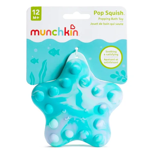 Miniatura 4 de Munchkin Juguete de baño Pop Squish, juguete de bañera para bebés y niños pequeños sin moho con juego sensorial y antiestrés, estrella de mar