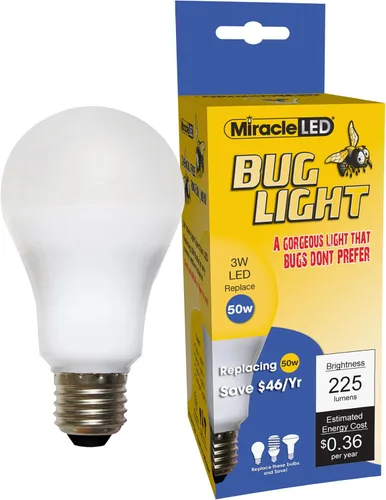 Miniatura 4 de Miracle LED 604736 - Luz de araña de 7 W, sin araña, para terraza y porche, color amarillo, paquete de 2