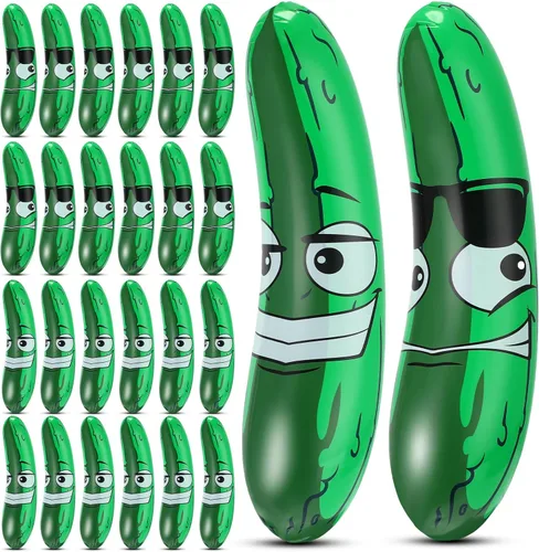 Jexine 20 pulgadas inflable pepinillo pepinillo pepinillo divertido flotador de piscina, regalos inflables de pepinillo flotador juguetes para